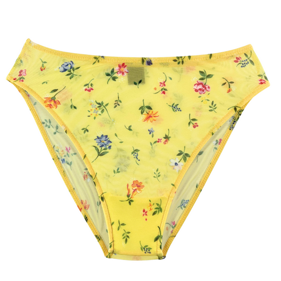 Only Hearts Meadow Sweet High Cut Brief - Yellow Floral