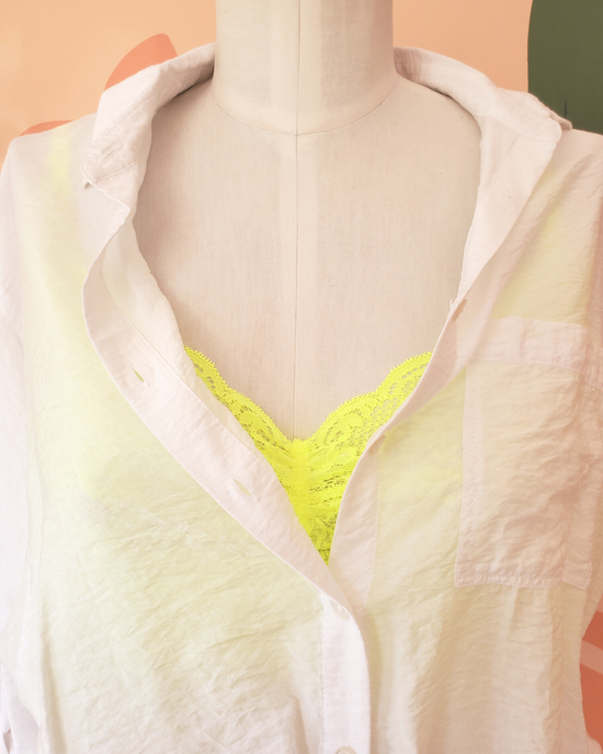 Cosabella neon yellow bralette meant to be seen summer lingerie Boston MA