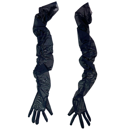 Kilo Brava Mesh Ruched Gloves - Black