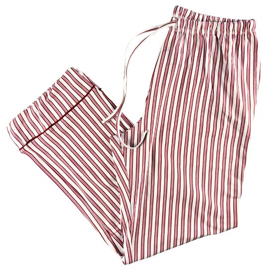 The Cat's Pajamas Holiday Stripe Pima Knit Long Sleeved Pajama