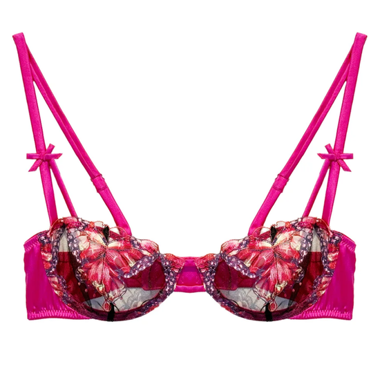 Fleur du Mal Butterfly Embroidery Balconette