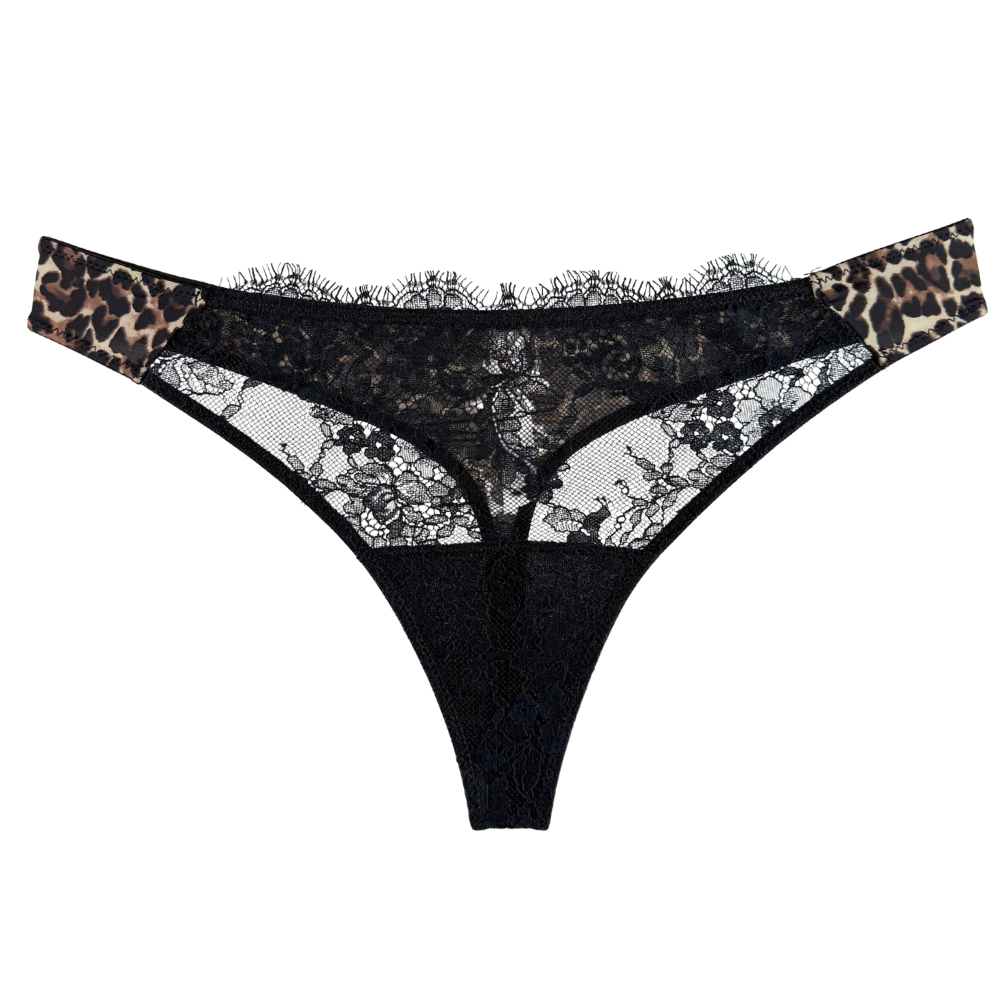 color: Black Leopard Print