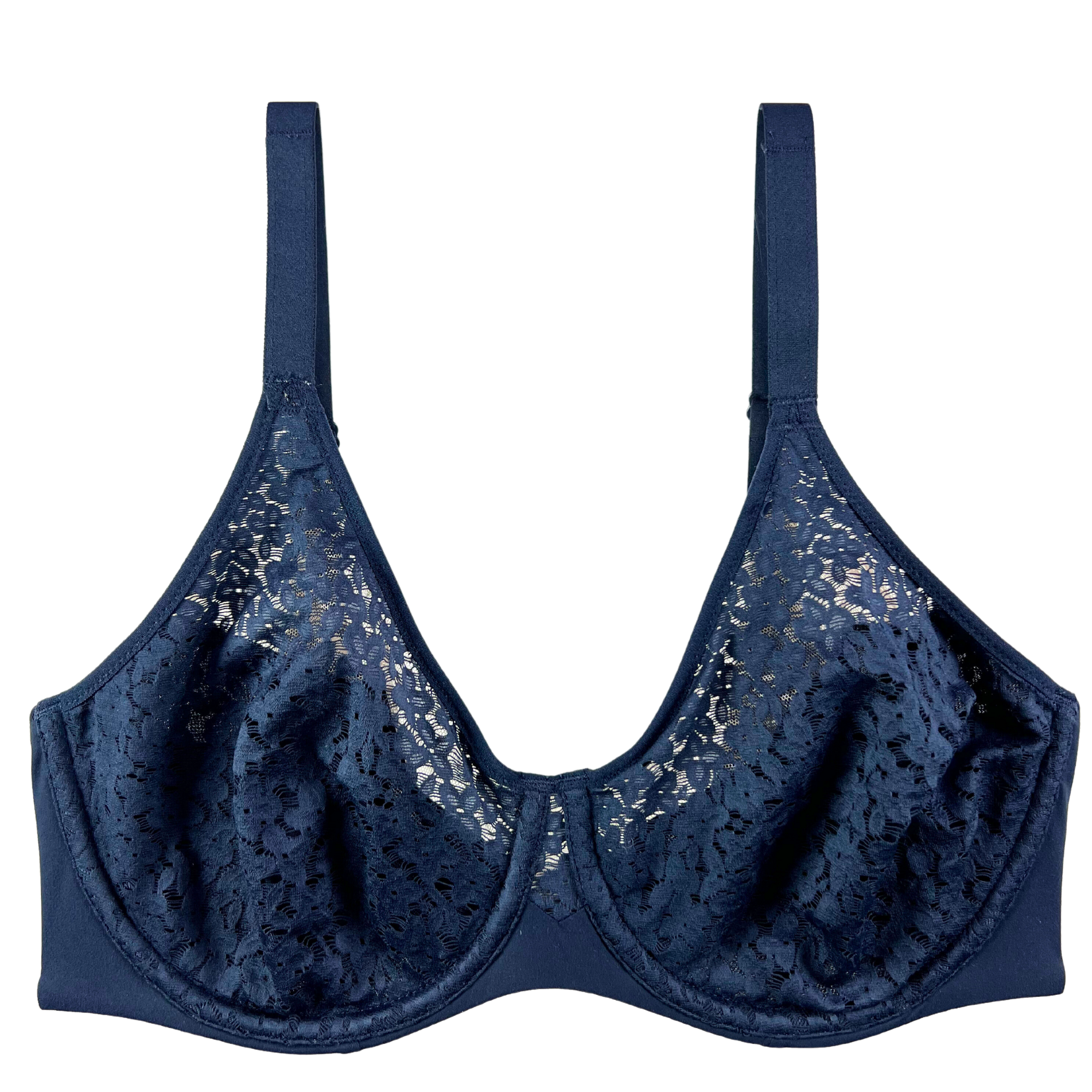 Buy Navy Floral Lace Underwired Bra 38F, Bras