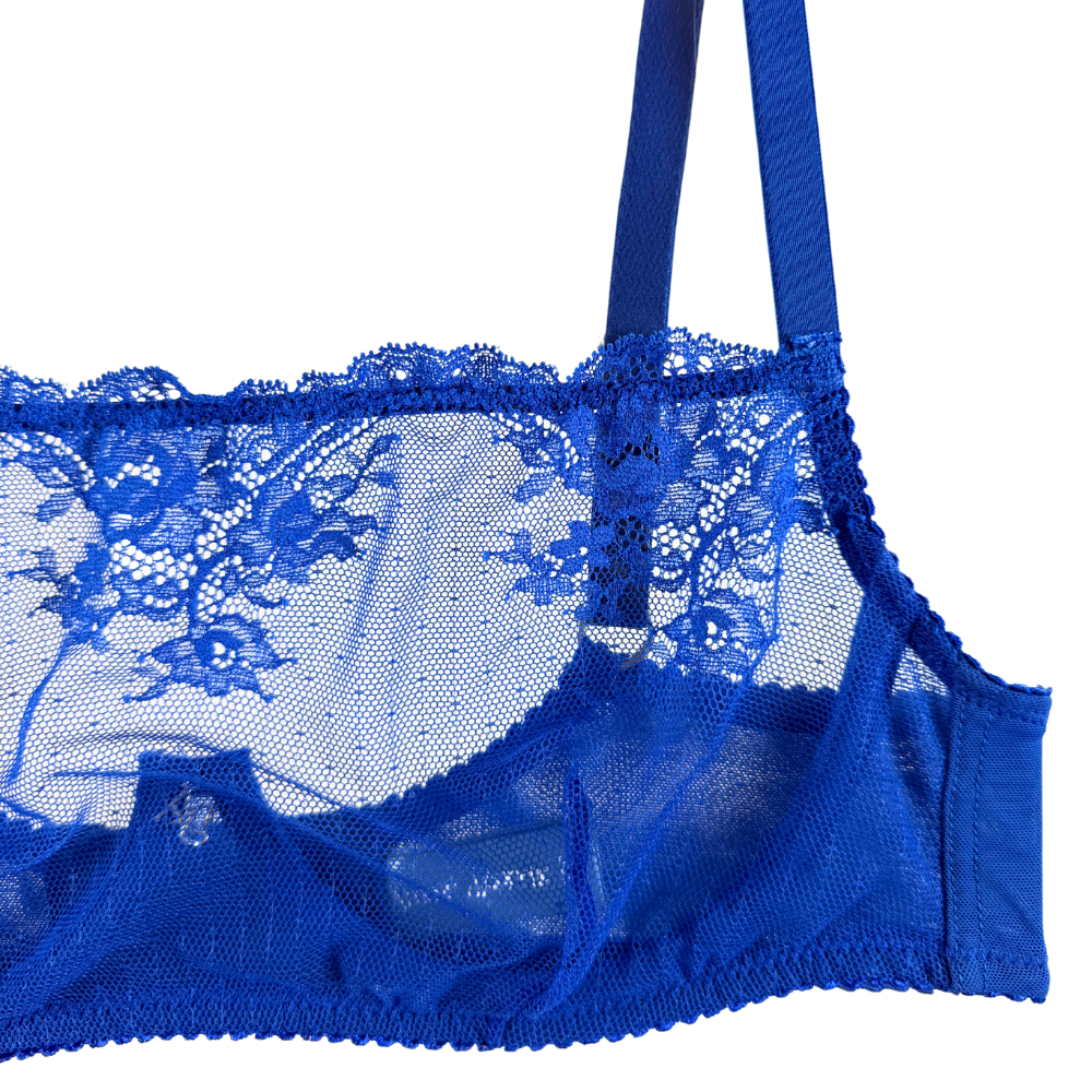 Amour d'Agnette Kim High Neck Sheer Lace Underwire Bra