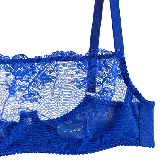 Amour d'Agnette Kim High Neck Sheer Lace Underwire Bra