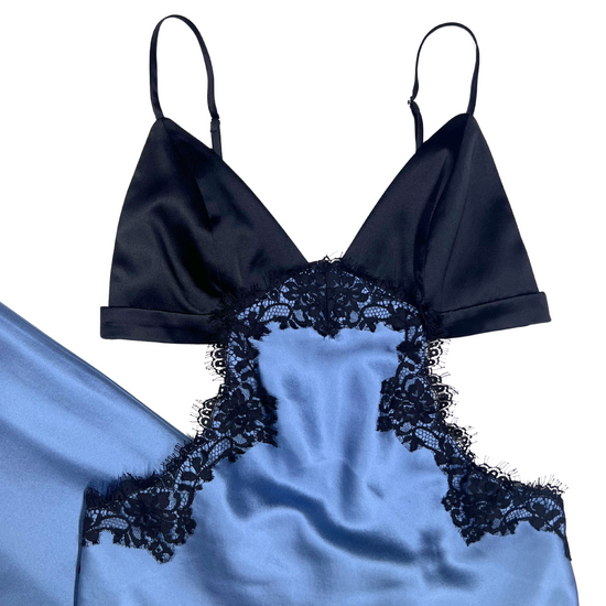 Fleur du Mal Silk and Lace Cutout Slip