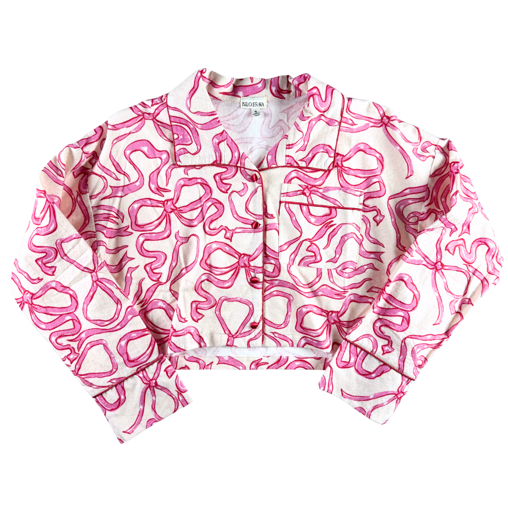 Kilo Brava Flannel Crop Top Long PJ Set