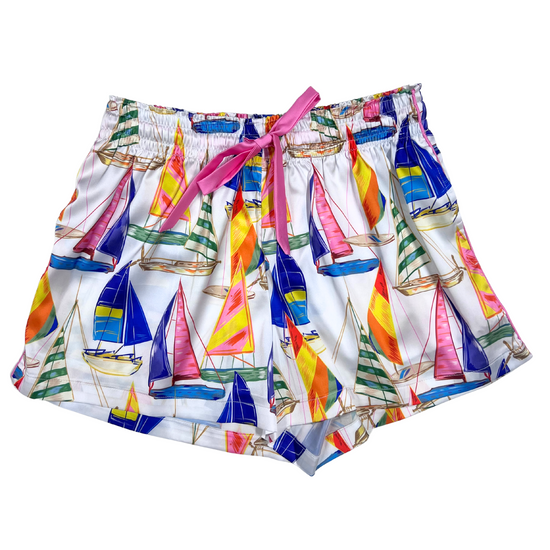 Kilo Brava Satin Sail Away Short PJ Set