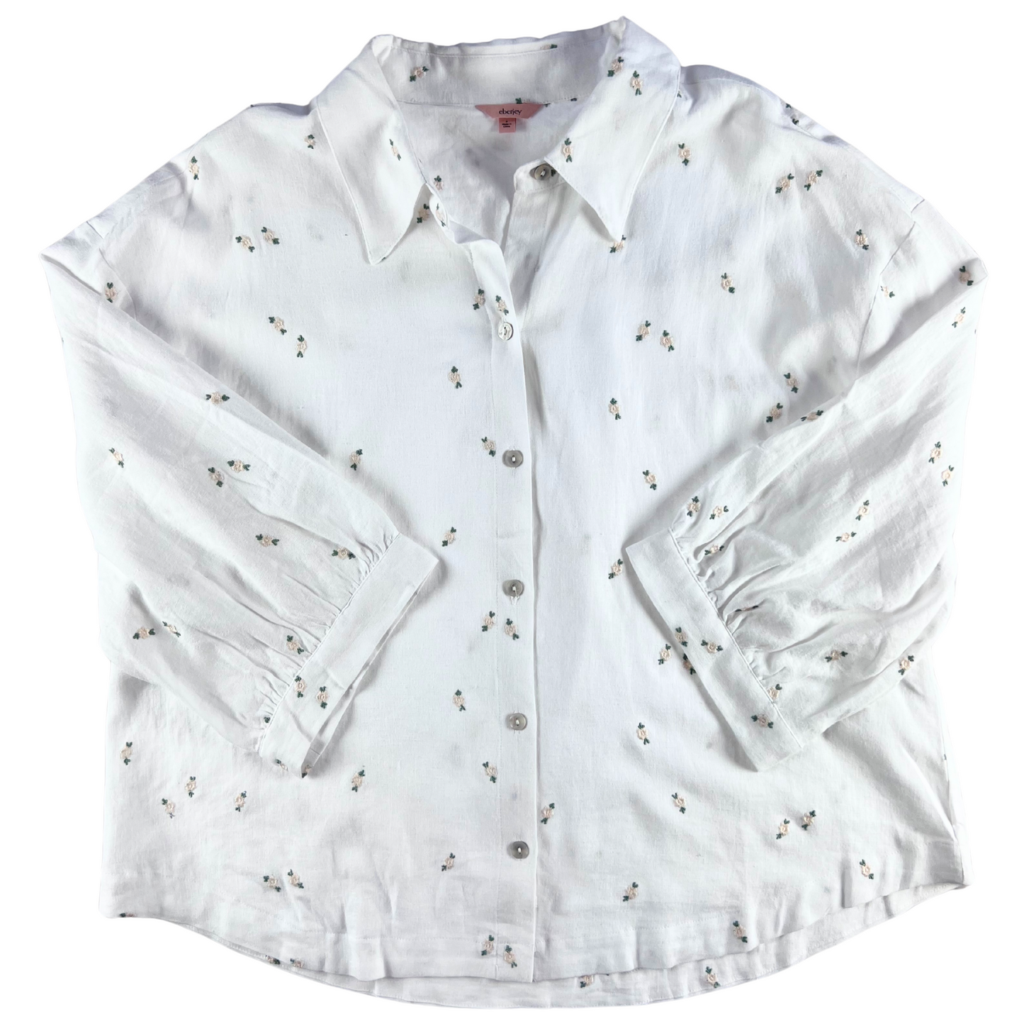 Eberjey Linen Blend Relaxed Quarter Sleeve Top