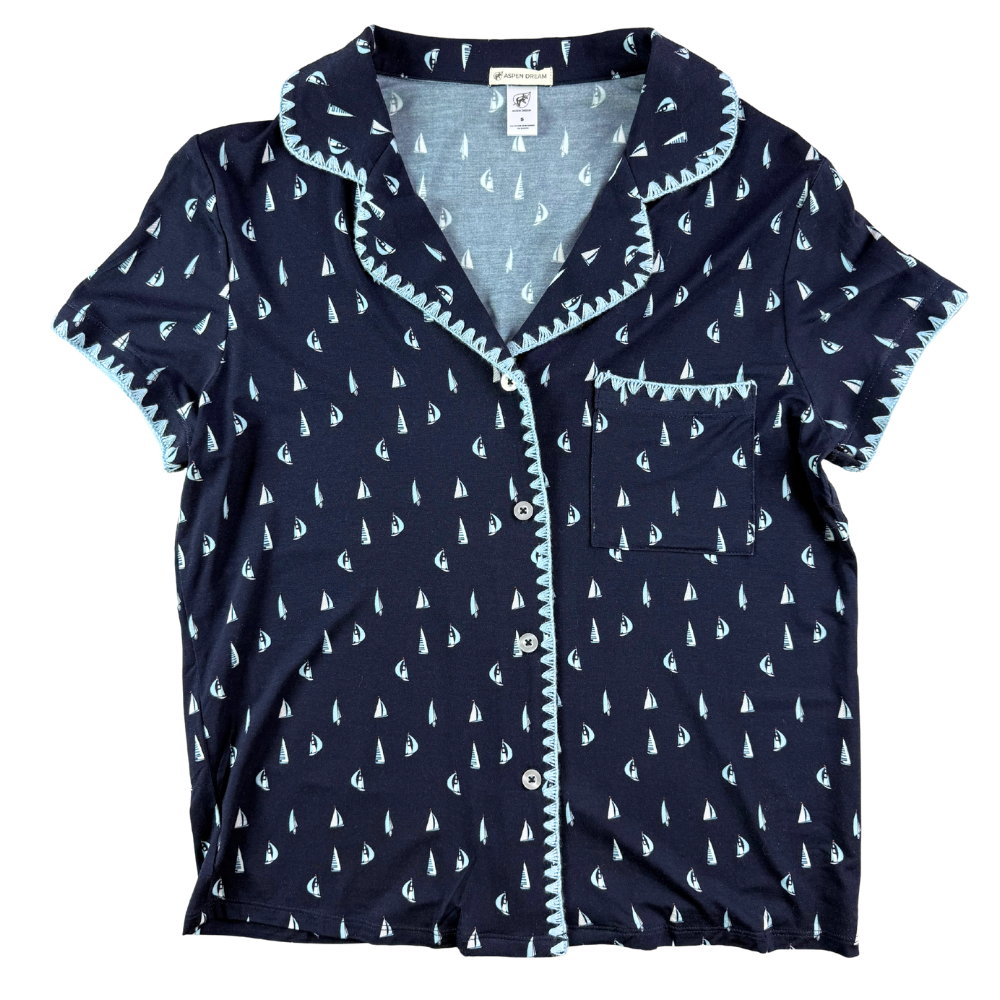 Aspen Dream Cute Stitching Short Pajama Set