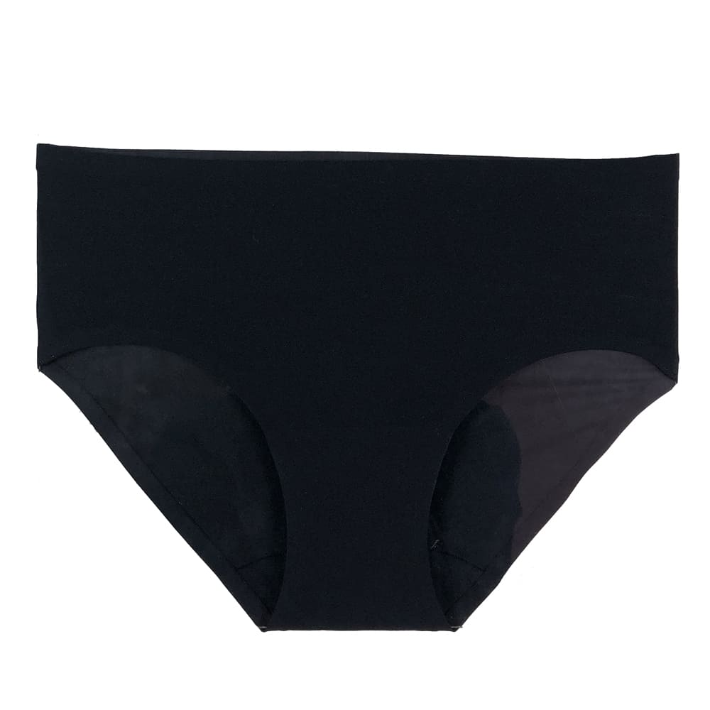 Chantelle soft stretch hipster in black, front view on a white background, close-up.