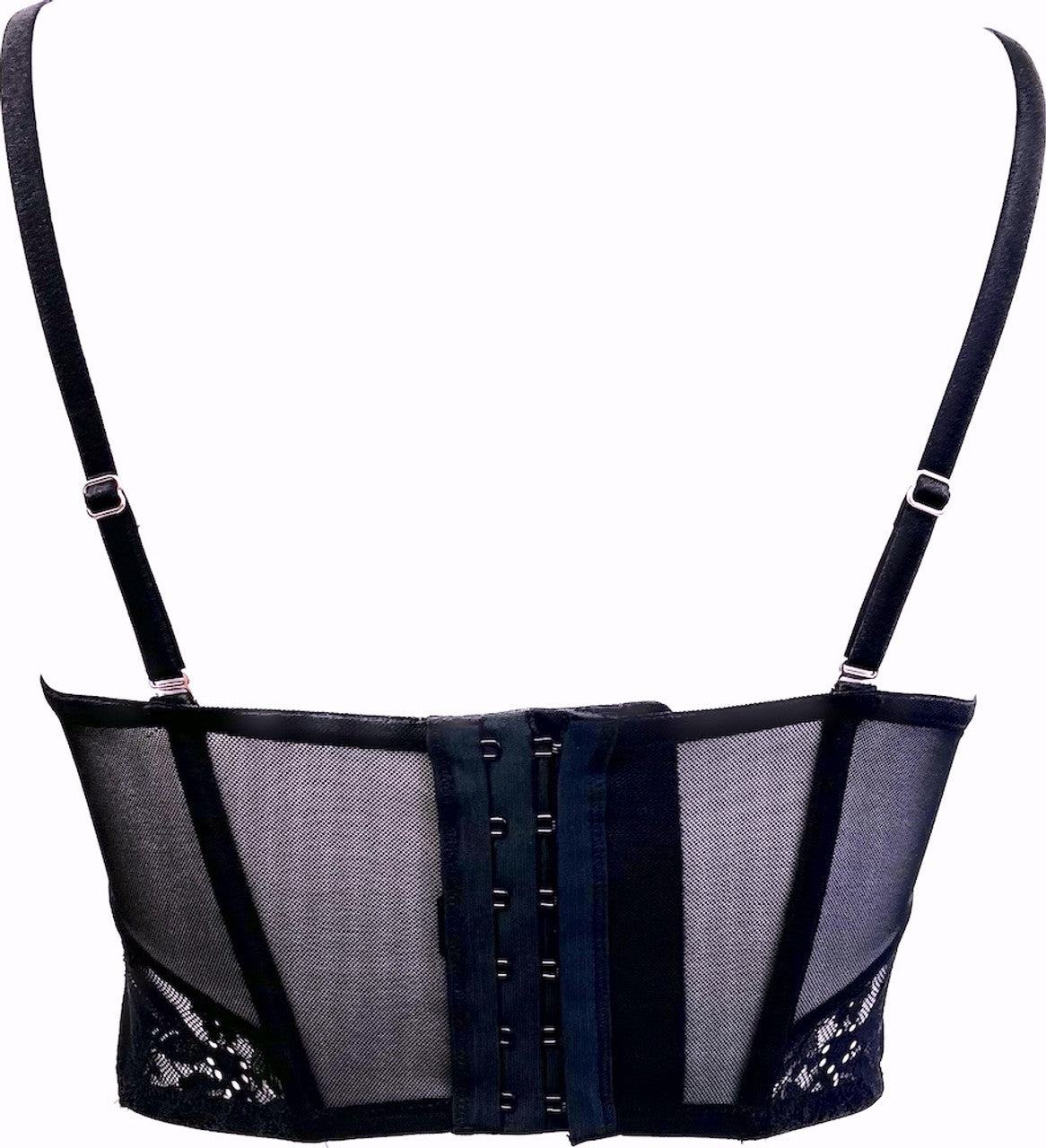 Load image into Gallery viewer, Samantha Chang Illusion Wireless Bustier w/ Detatchable Straps - Black
