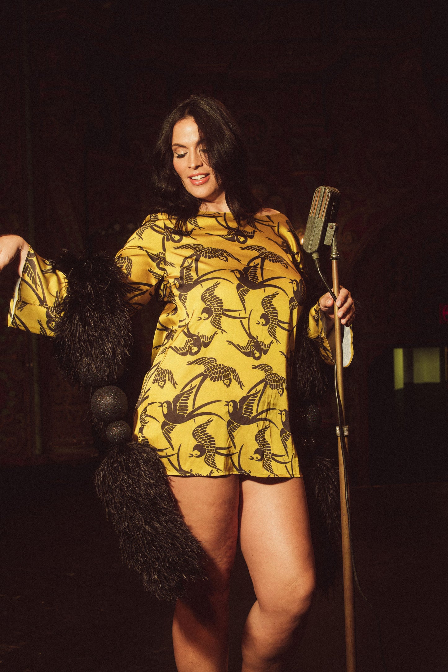 Kilo Brava Cowl Back Mini Dress