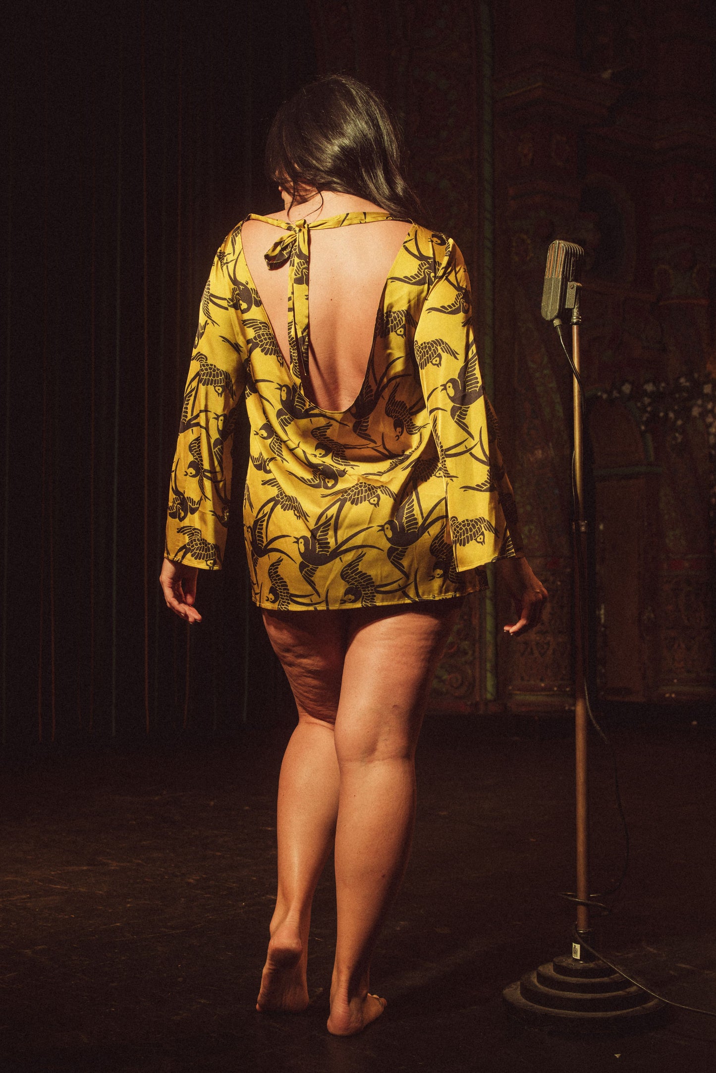 Kilo Brava Cowl Back Mini Dress