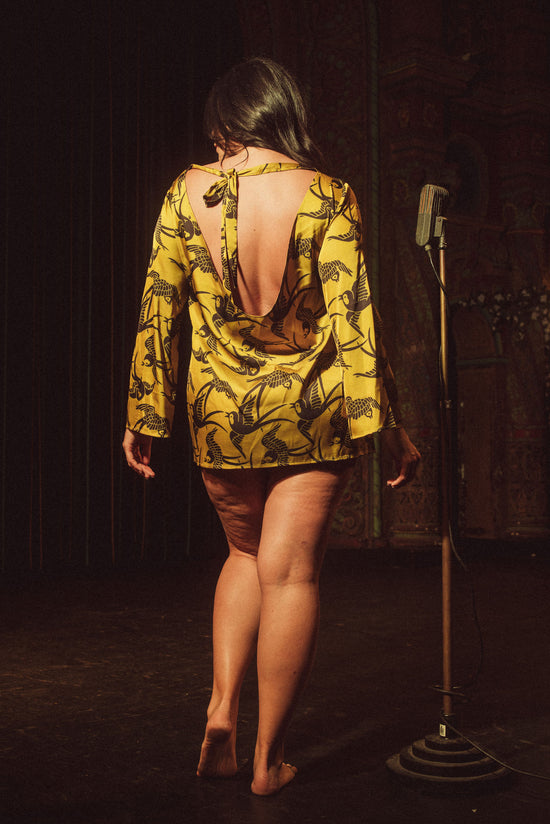 Kilo Brava Cowl Back Mini Dress