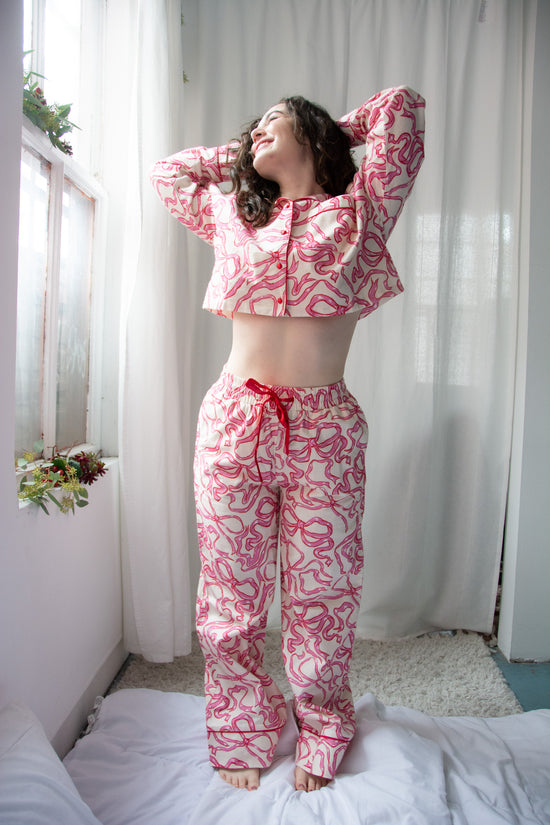 Kilo Brava Flannel Crop Top Long PJ Set