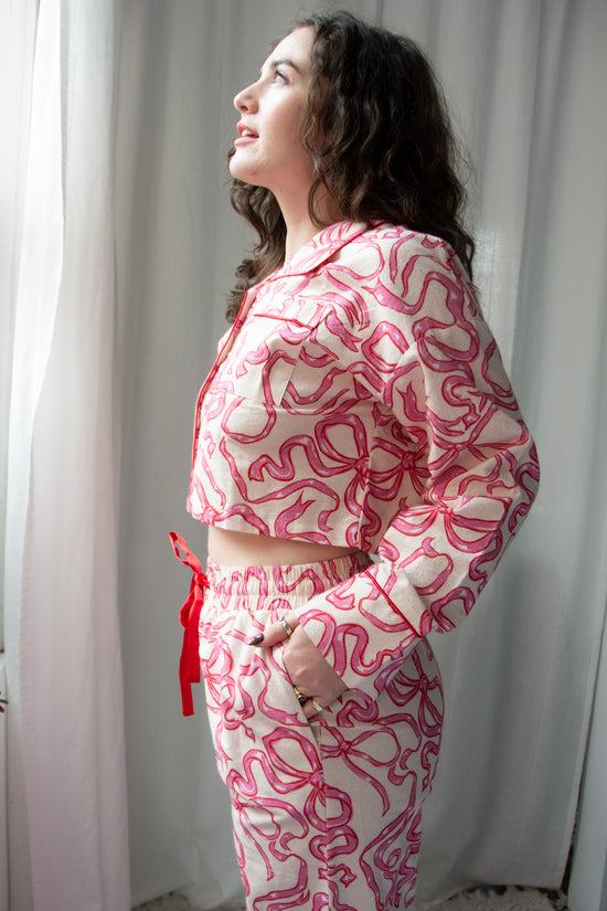 Kilo Brava Flannel Crop Top Long PJ Set