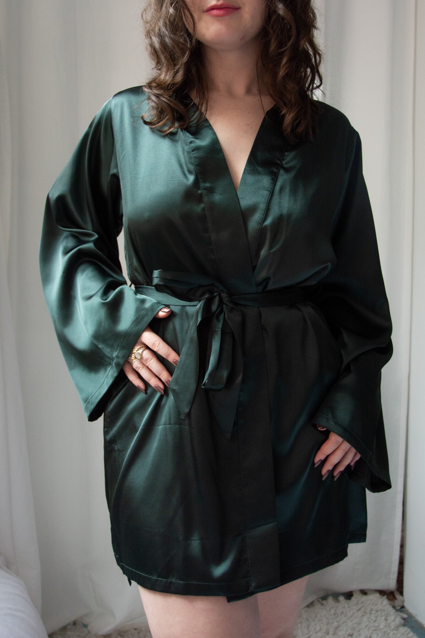 Kilo Brava Satin Short Robe