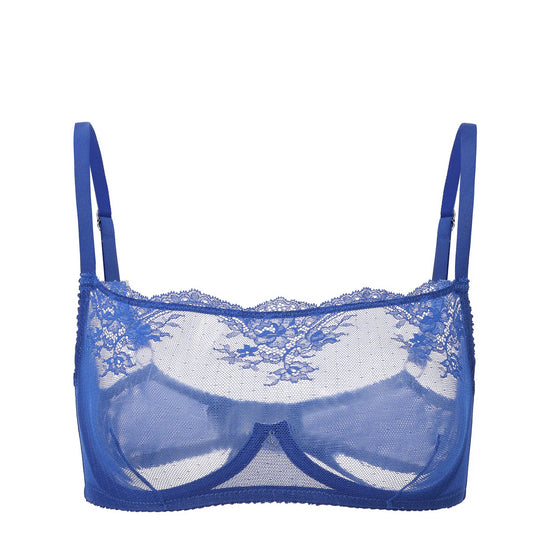 Amour d'Agnette Kim High Neck Sheer Lace Underwire Bra