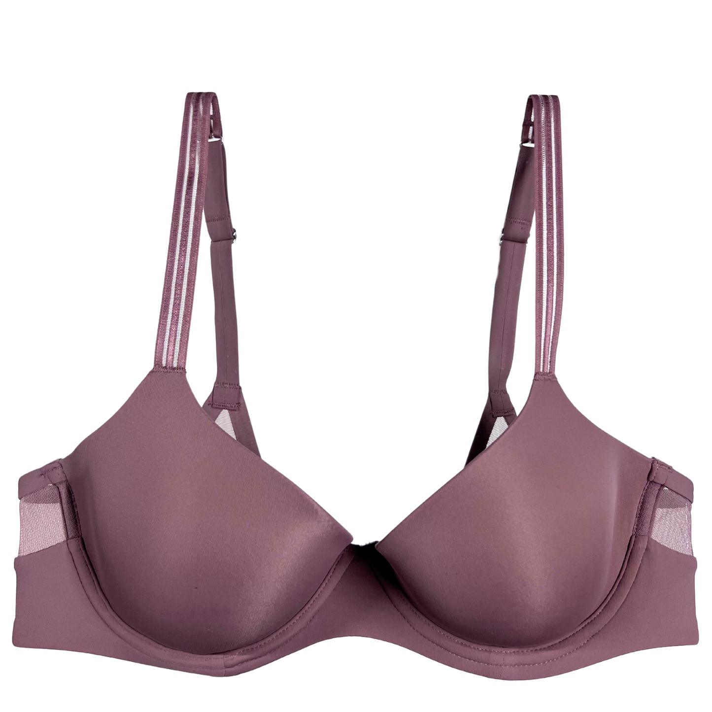 A pink Marie Jo Louie Spacer Full Cup Bra with adjustable straps and a hook back closure.