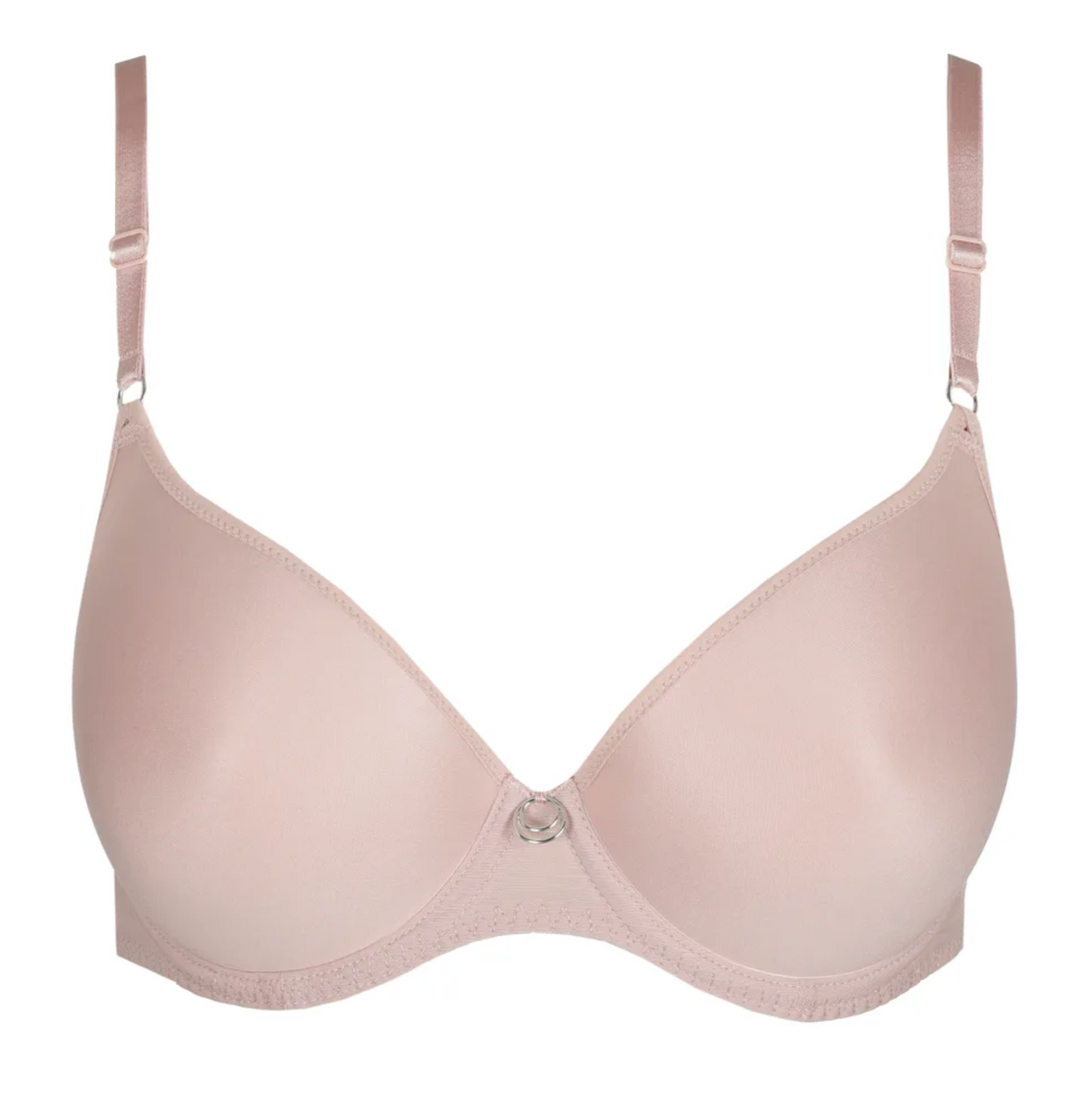 Beige bra on a white background