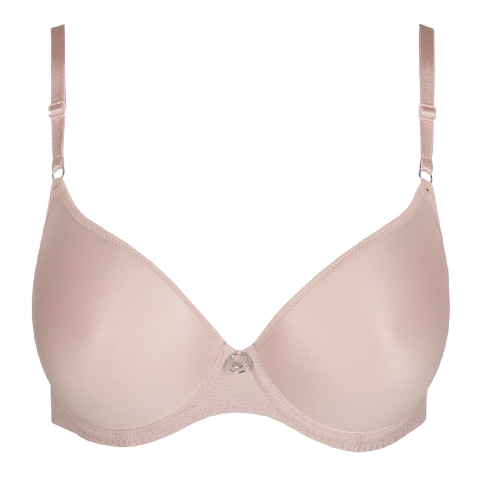 Beige bra on a white background