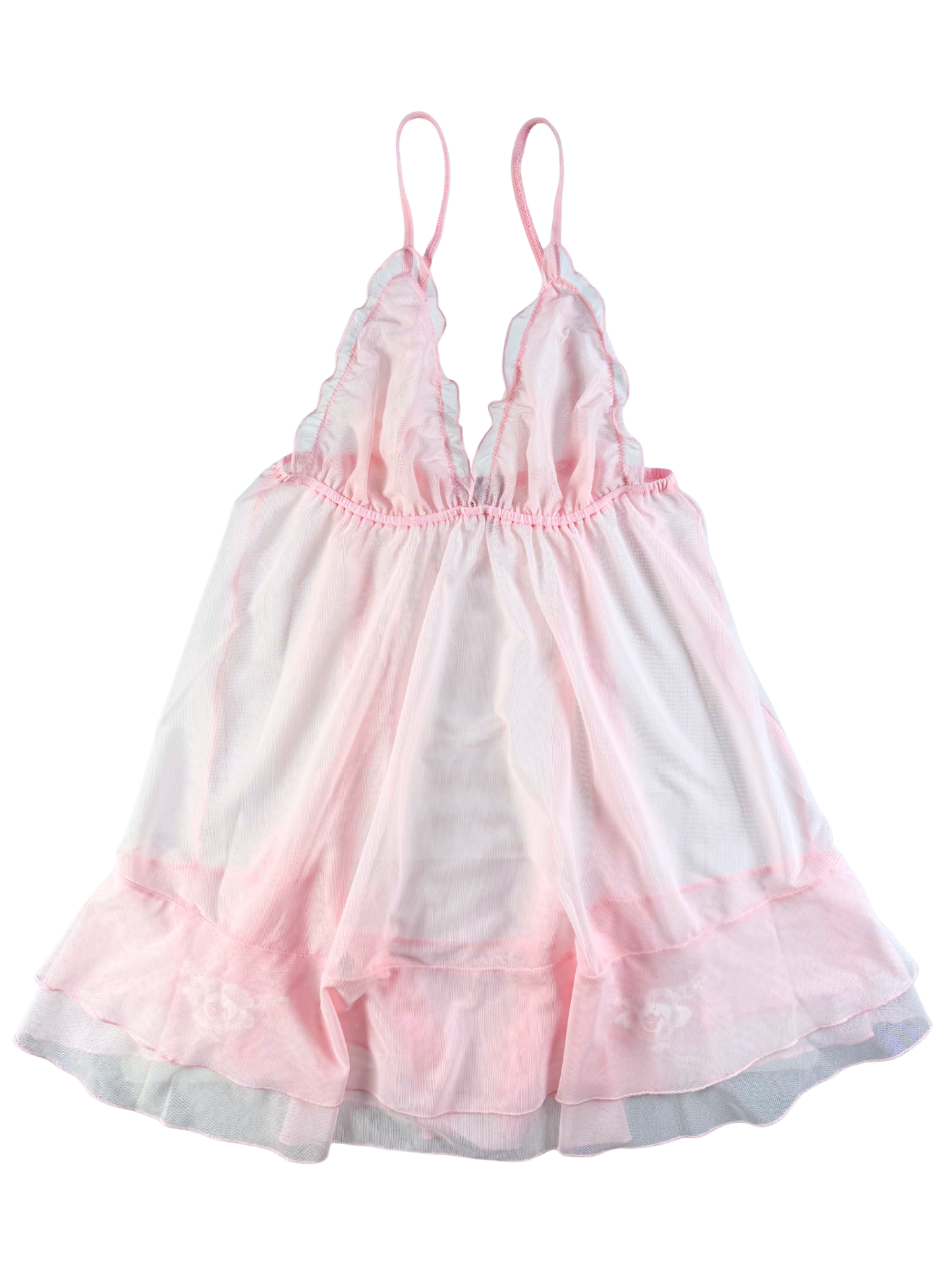 pink chemise on white