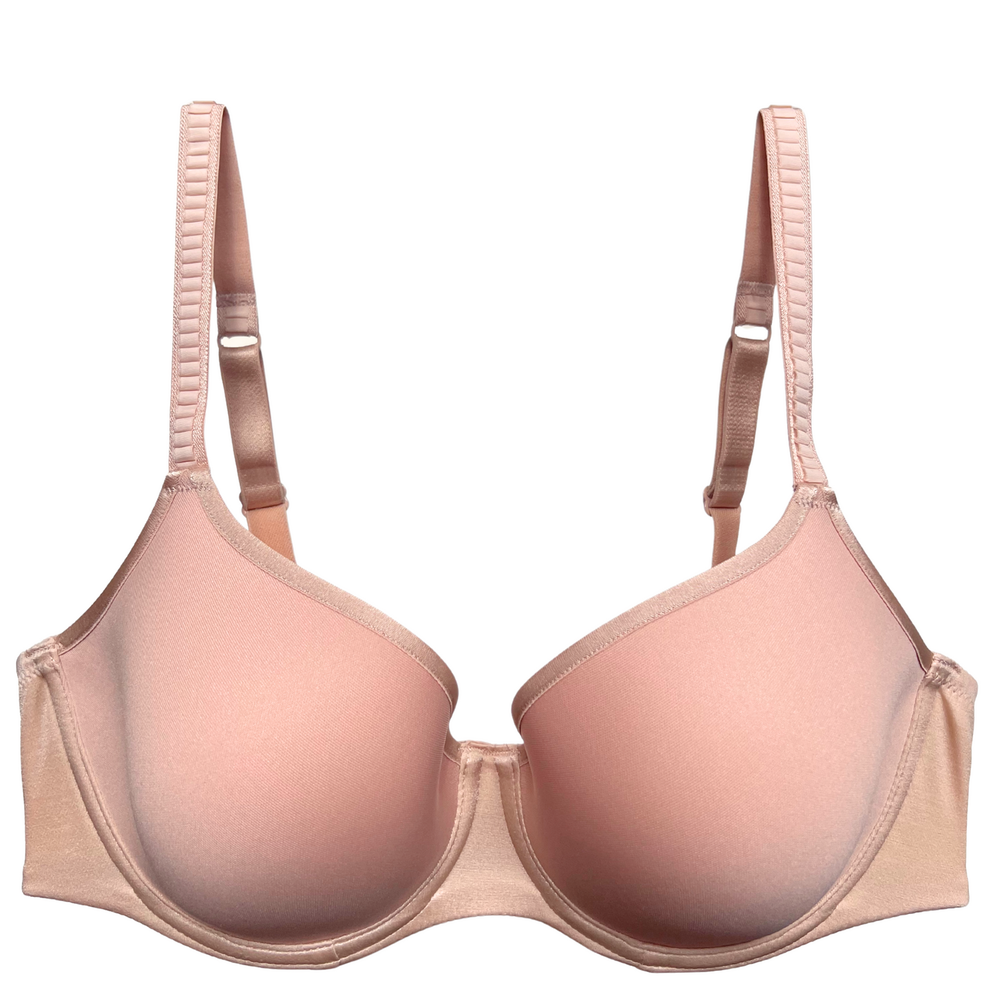 Pink bra on a white background
