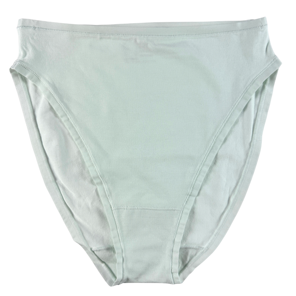 Light green underwear on a white background