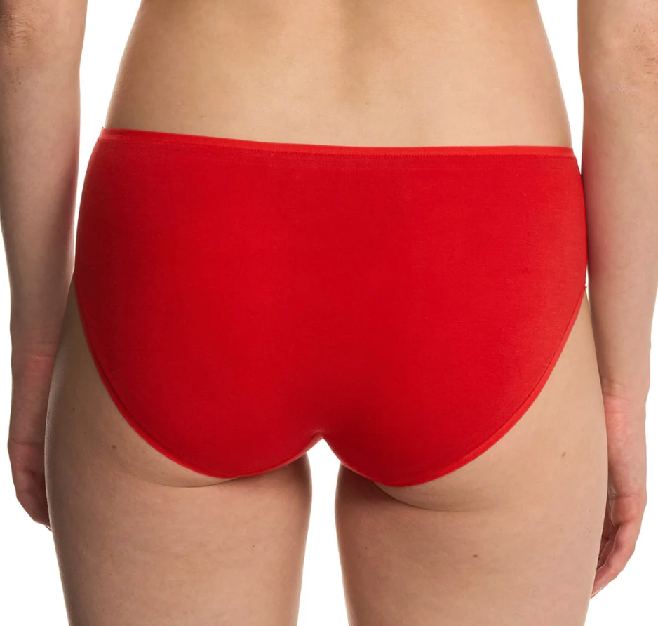 red underwear on model