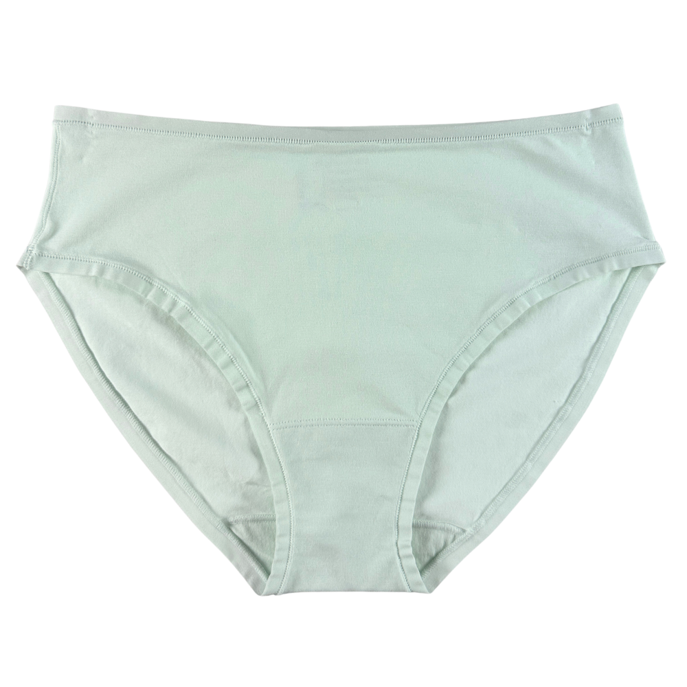Light green underwear on a white background
