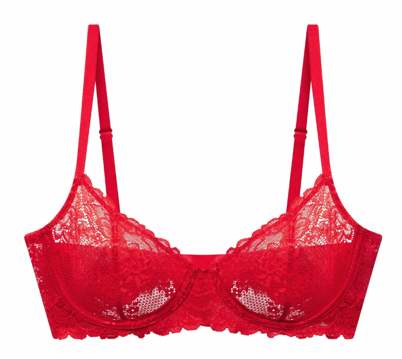 red bra on white