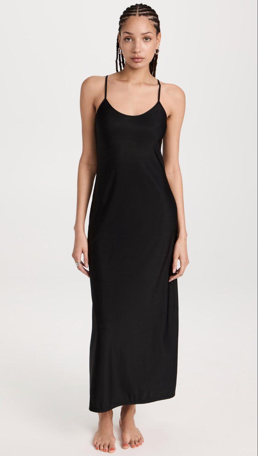 black chemise on model