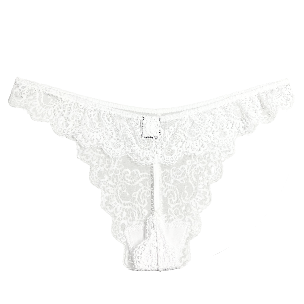 white thong on white background. 