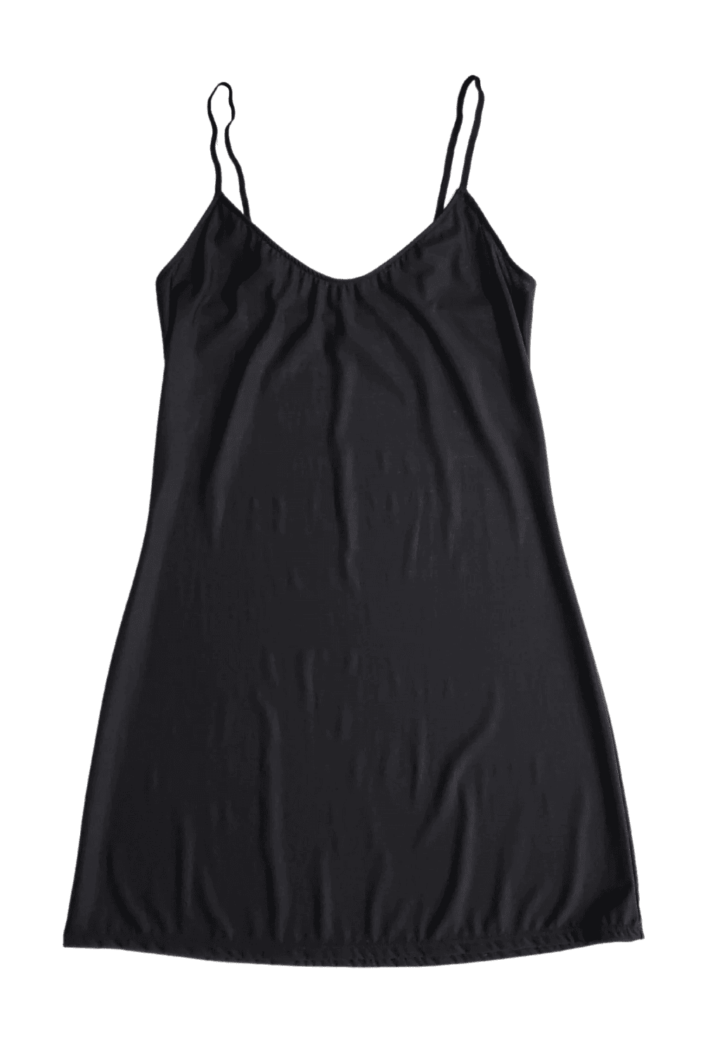 Only hearts second skin short slip in black, on a white background, close-up.