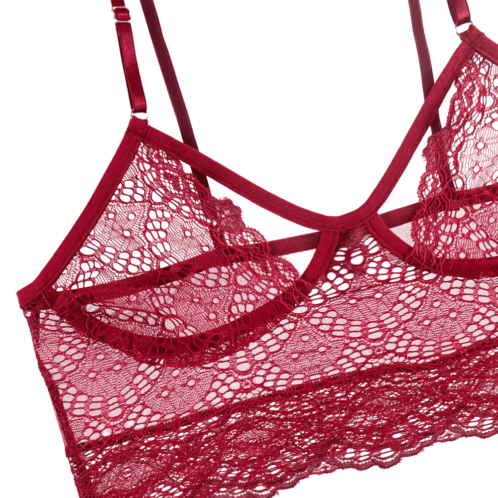 Only hearts whisper sweet nothings cropped cami in besos, on a white background, extreme close-up.