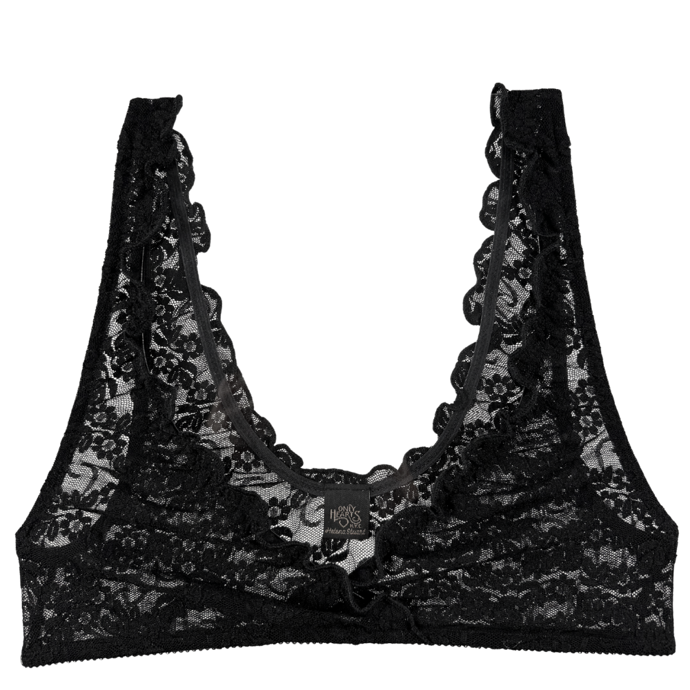 black bra with white background