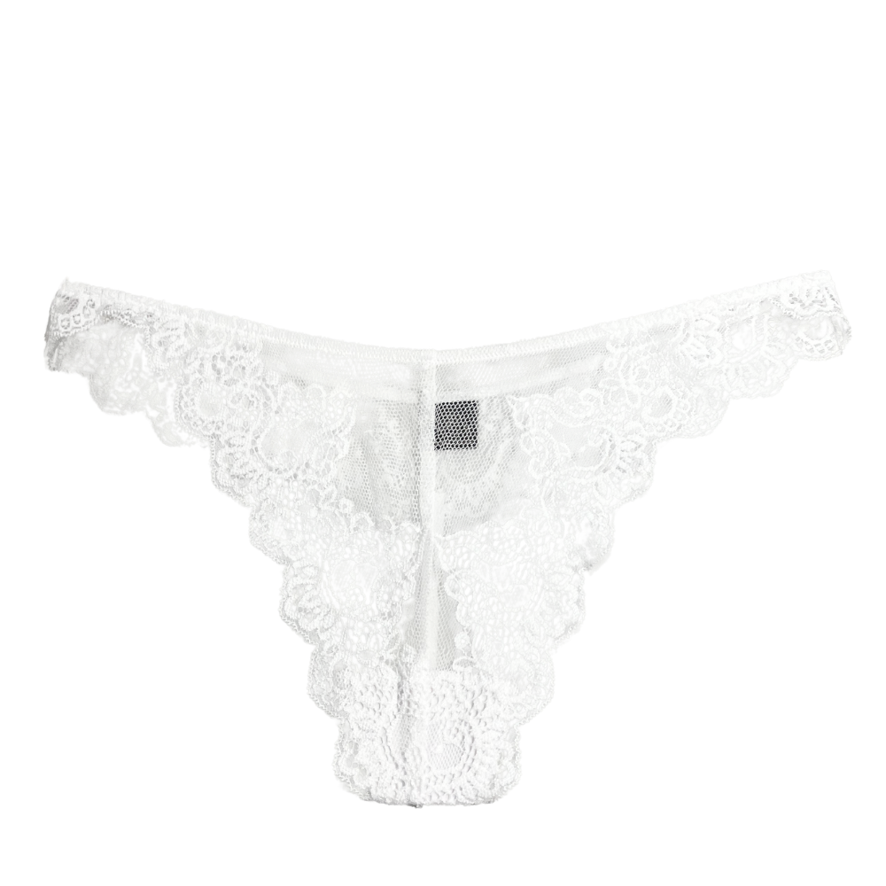 white thong on white