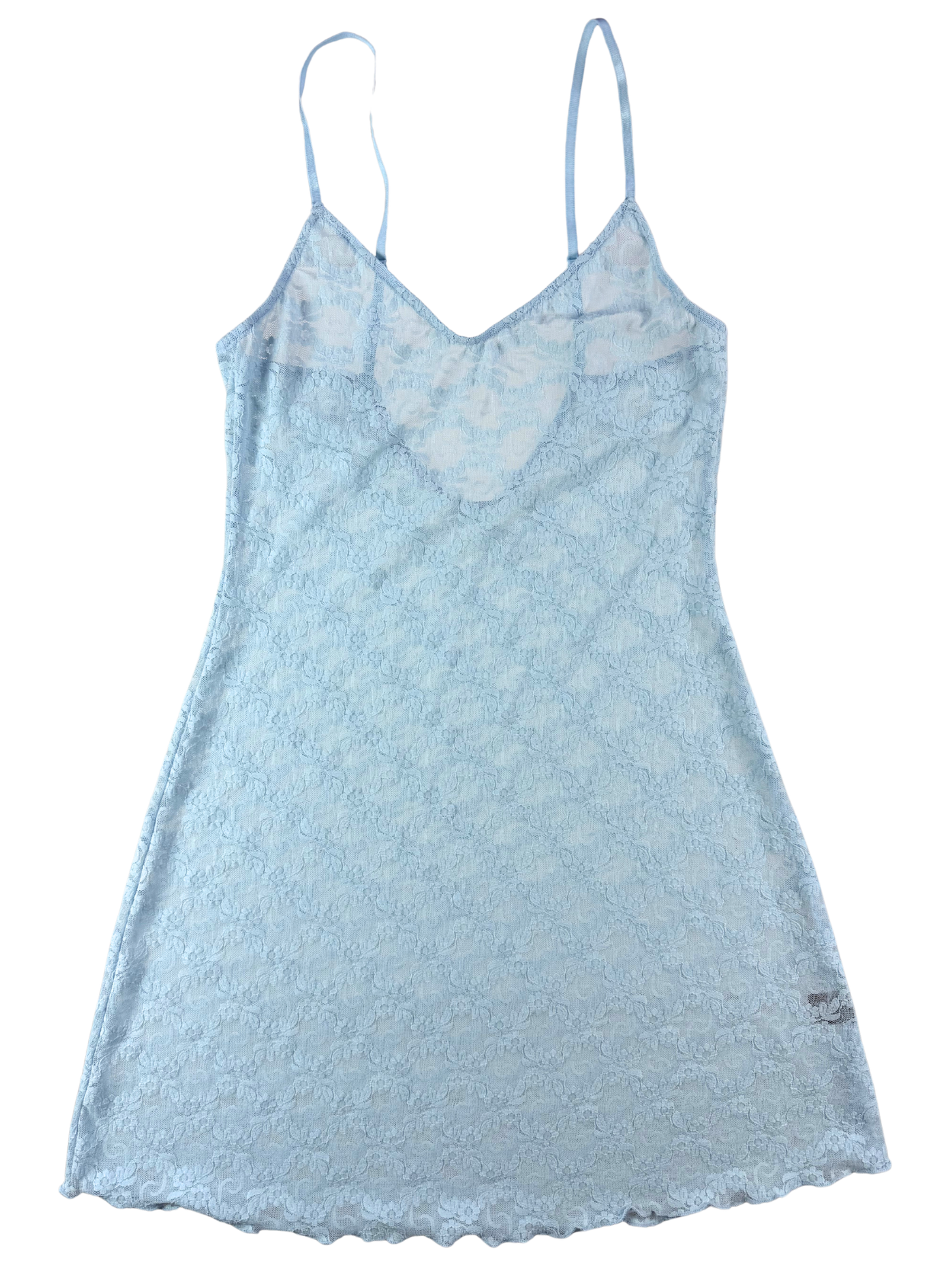 blue chemise with white background