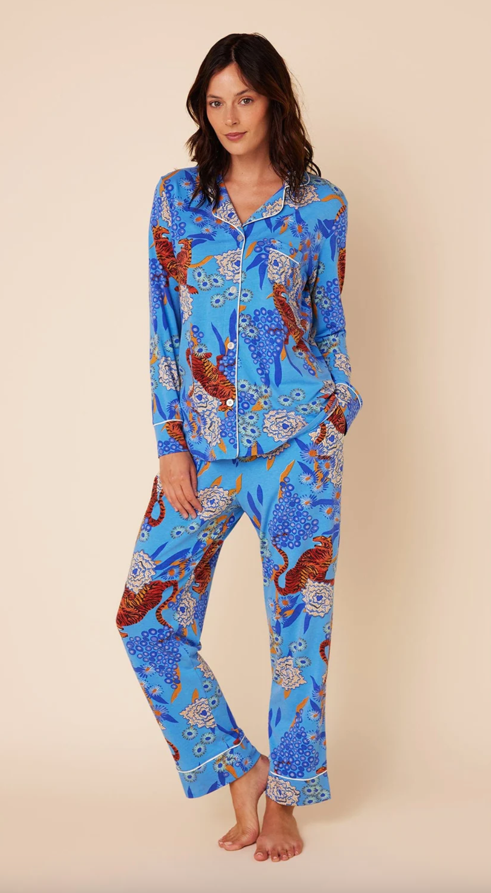The Cat's Pajamas Tigress Pima Knit Pajama