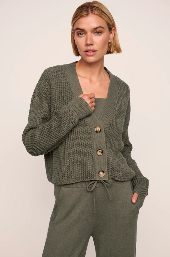 Eberjey Recycled Sweater Cropped Cardigan