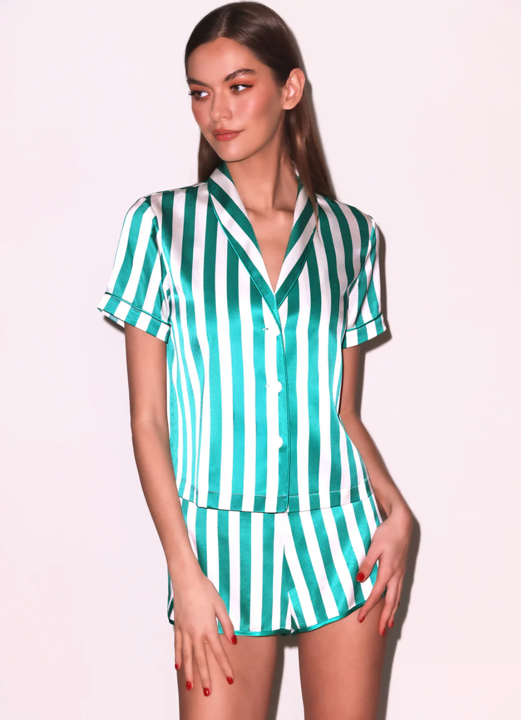 Fleur du Mal Riviera Stripe PJ Top