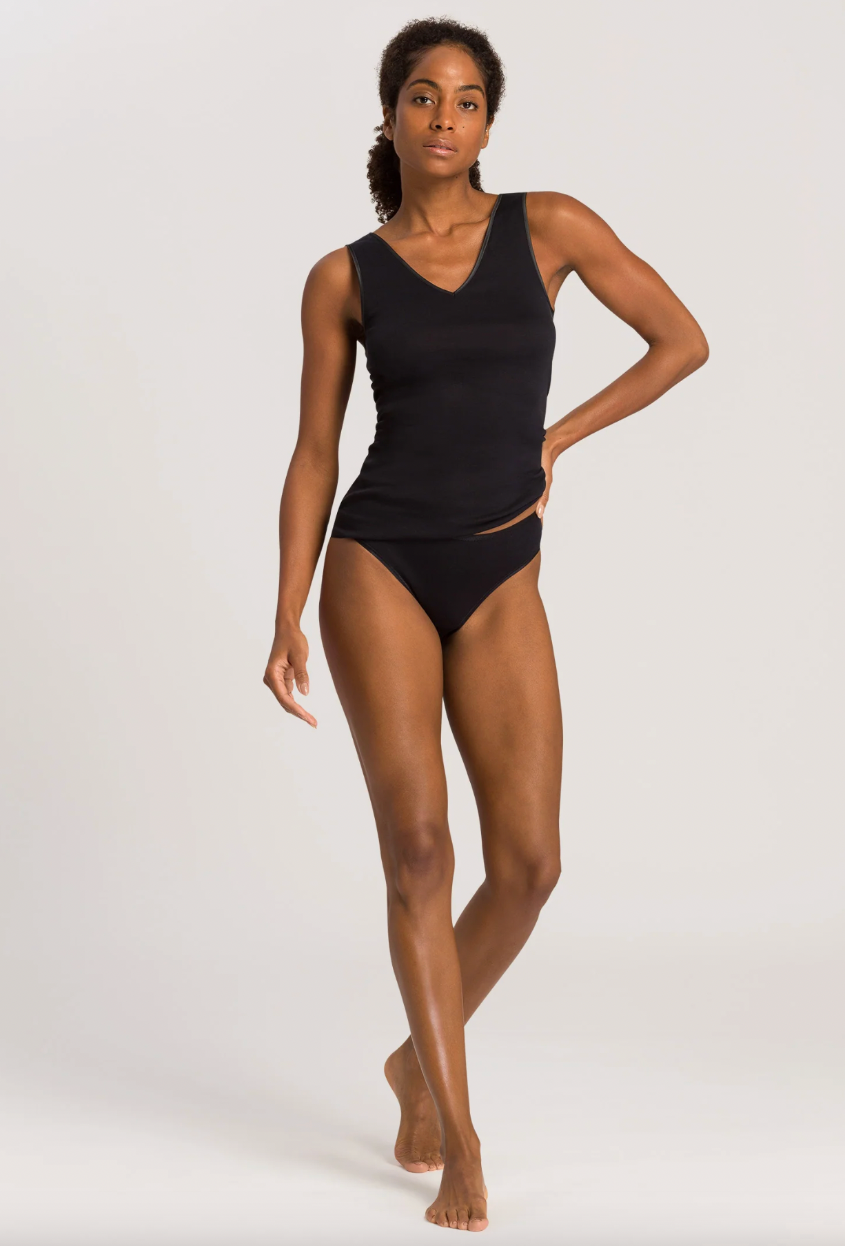 Hanro Cotton Seamless Cotton High Cut Full Brief