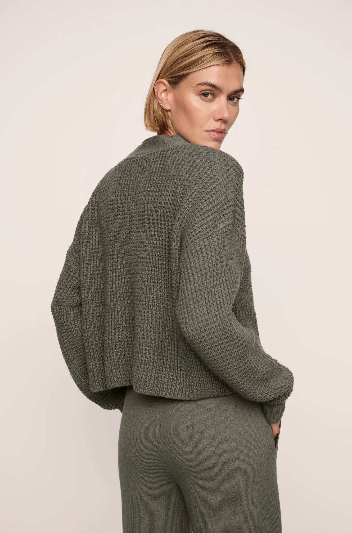 Eberjey Recycled Sweater Cropped Cardigan