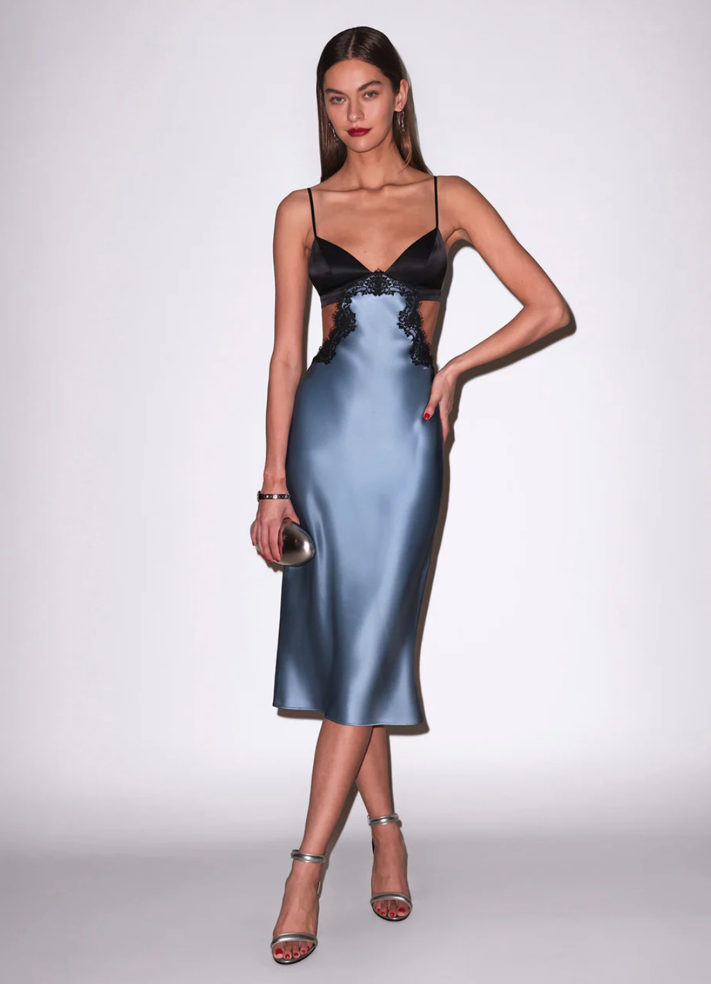 Fleur du Mal Silk and Lace Cutout Slip