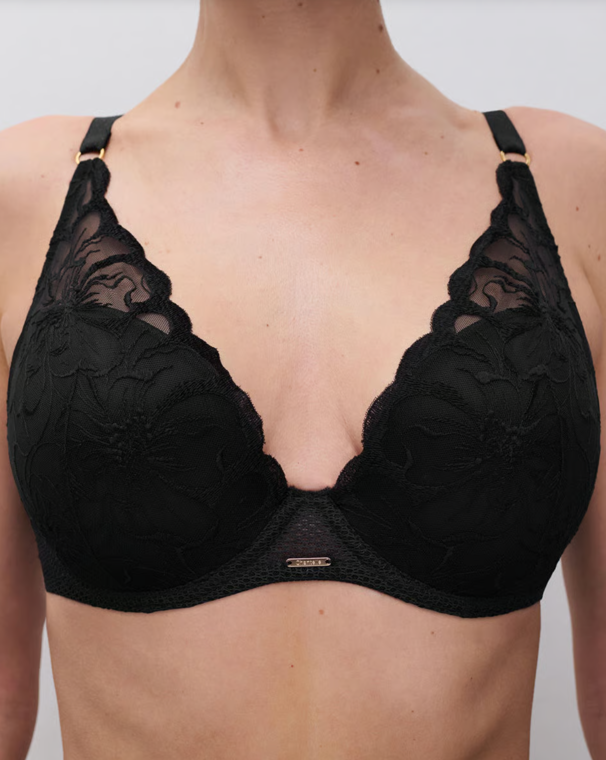 Chantelle Fleurs Plunging T-Shirt Bra