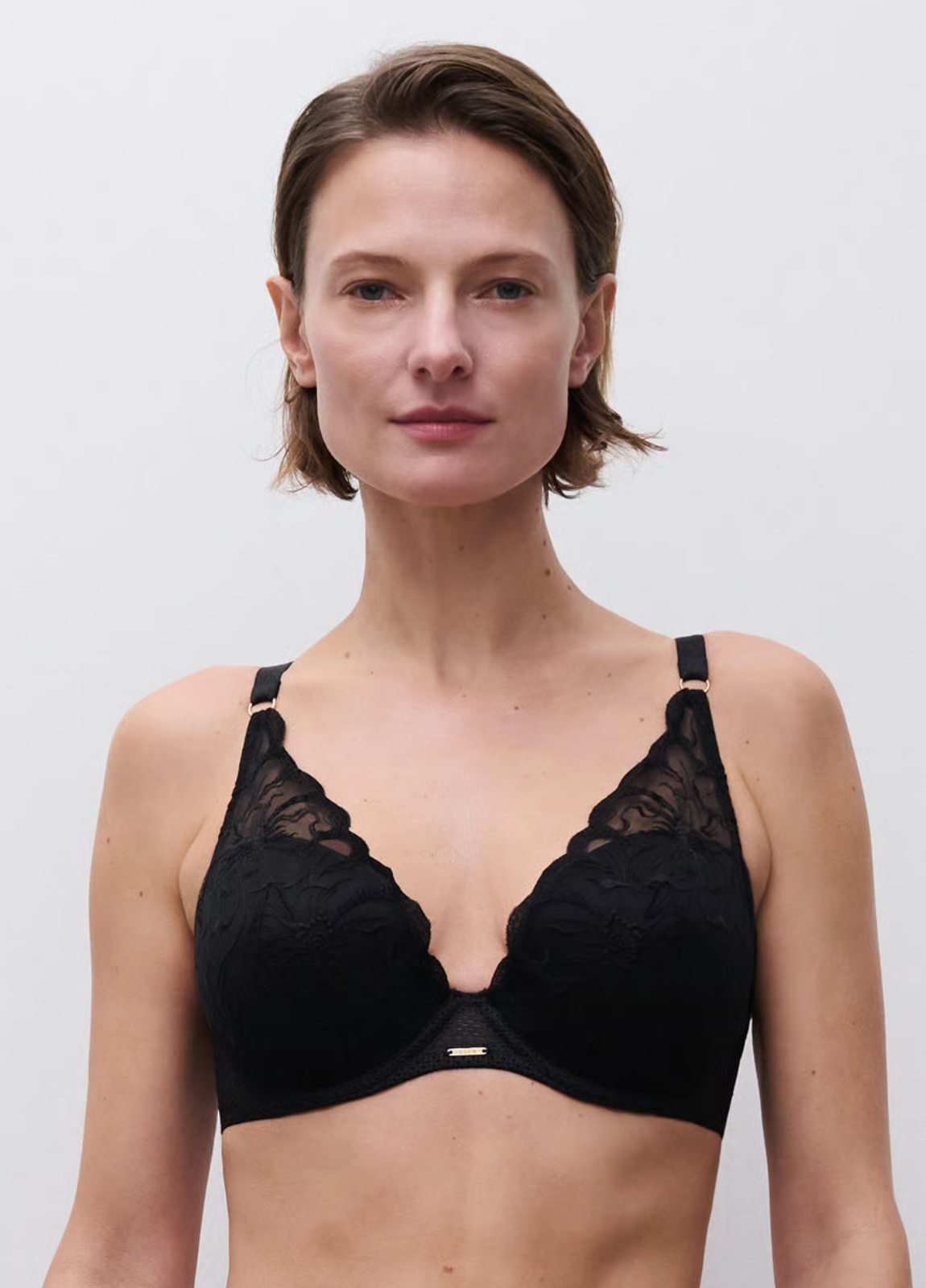 Chantelle Fleurs Plunging T-Shirt Bra