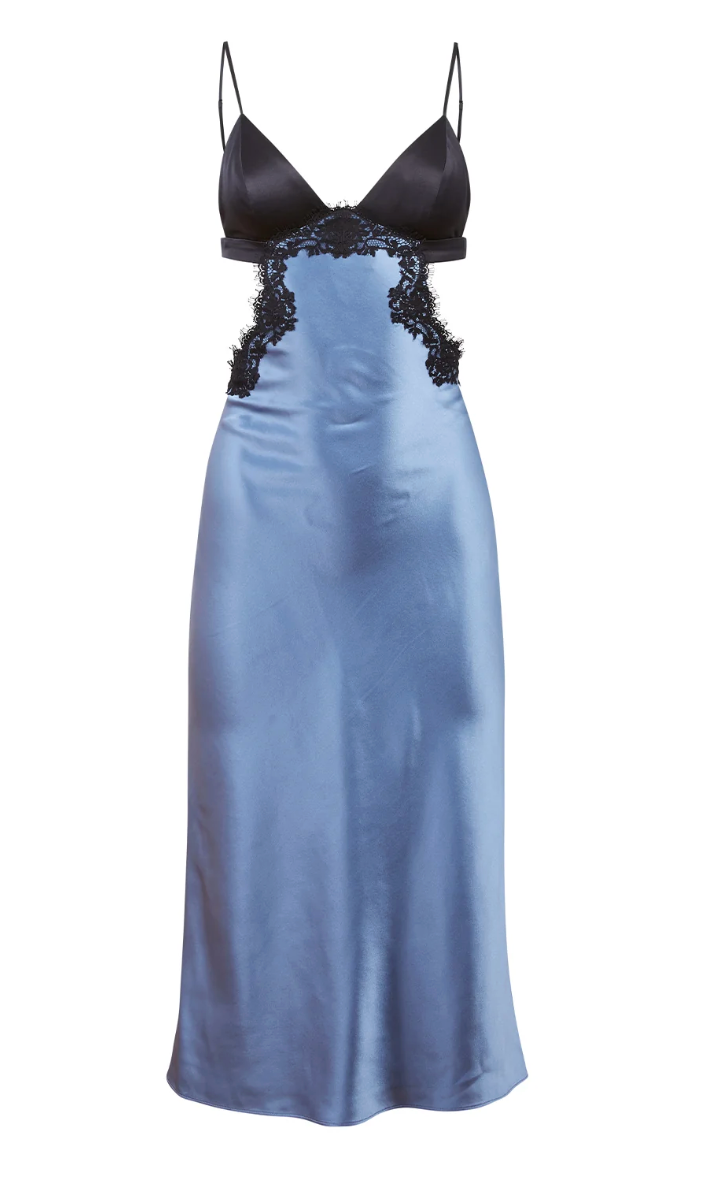Fleur du Mal Silk and Lace Cutout Slip
