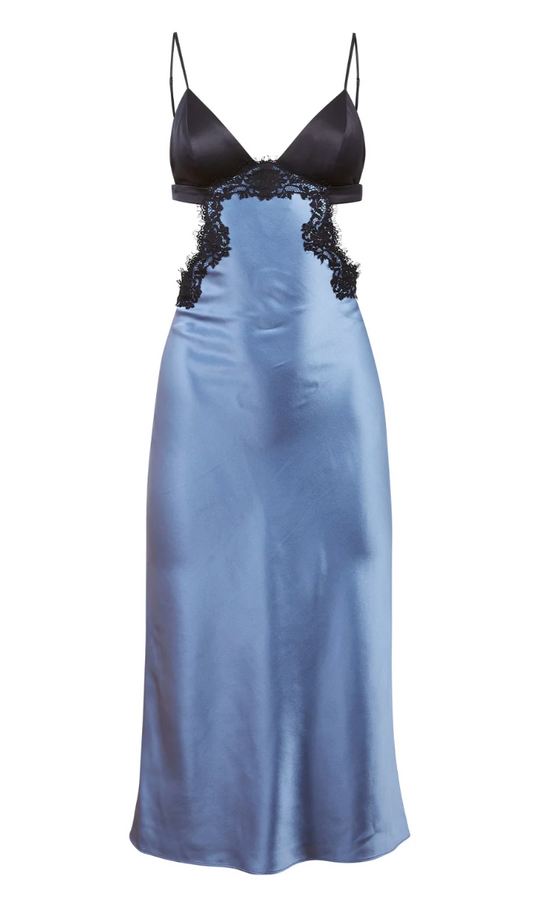 Fleur du Mal Silk and Lace Cutout Slip