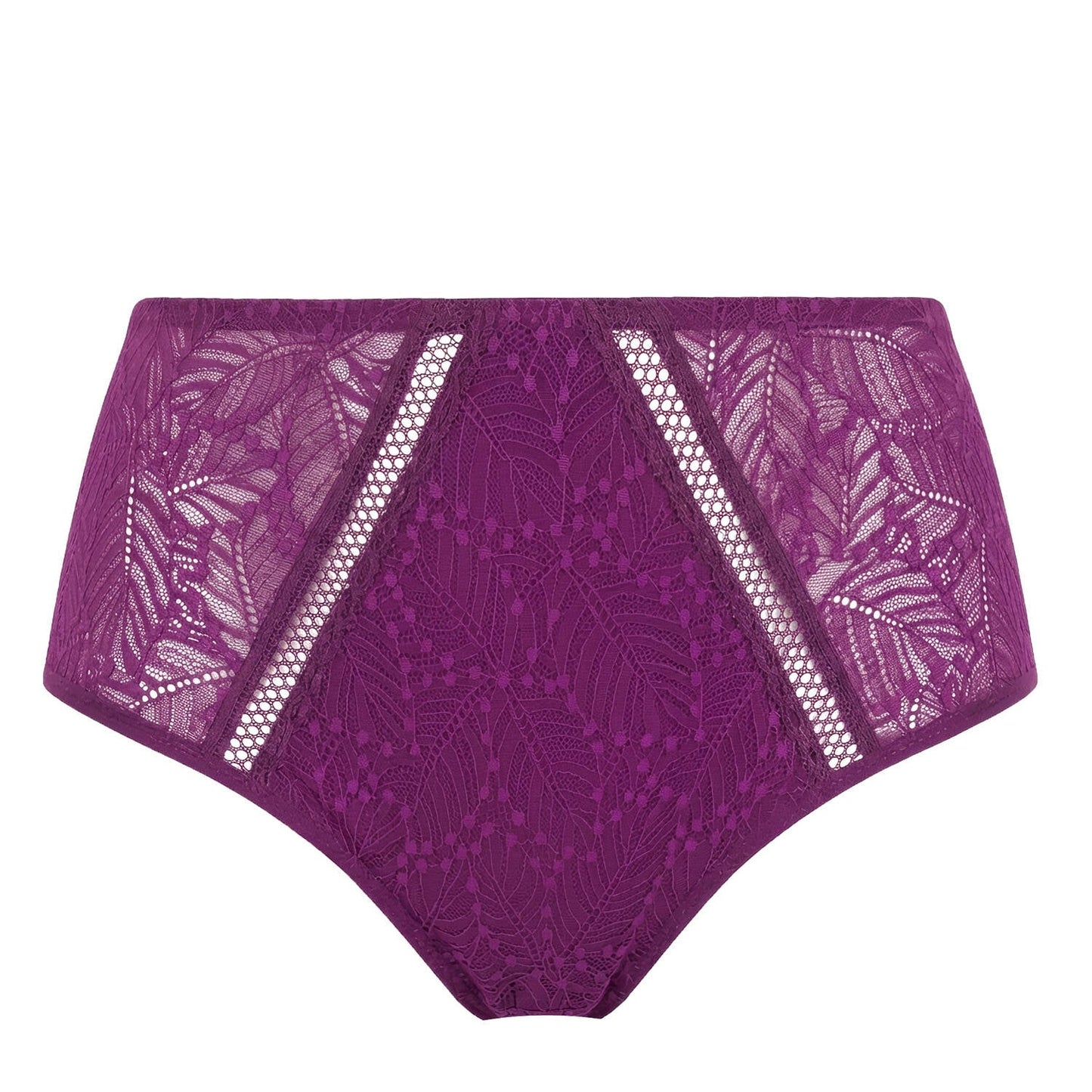 Simone Perele Comete culotte high-rise in blackberry, front view on a white background.